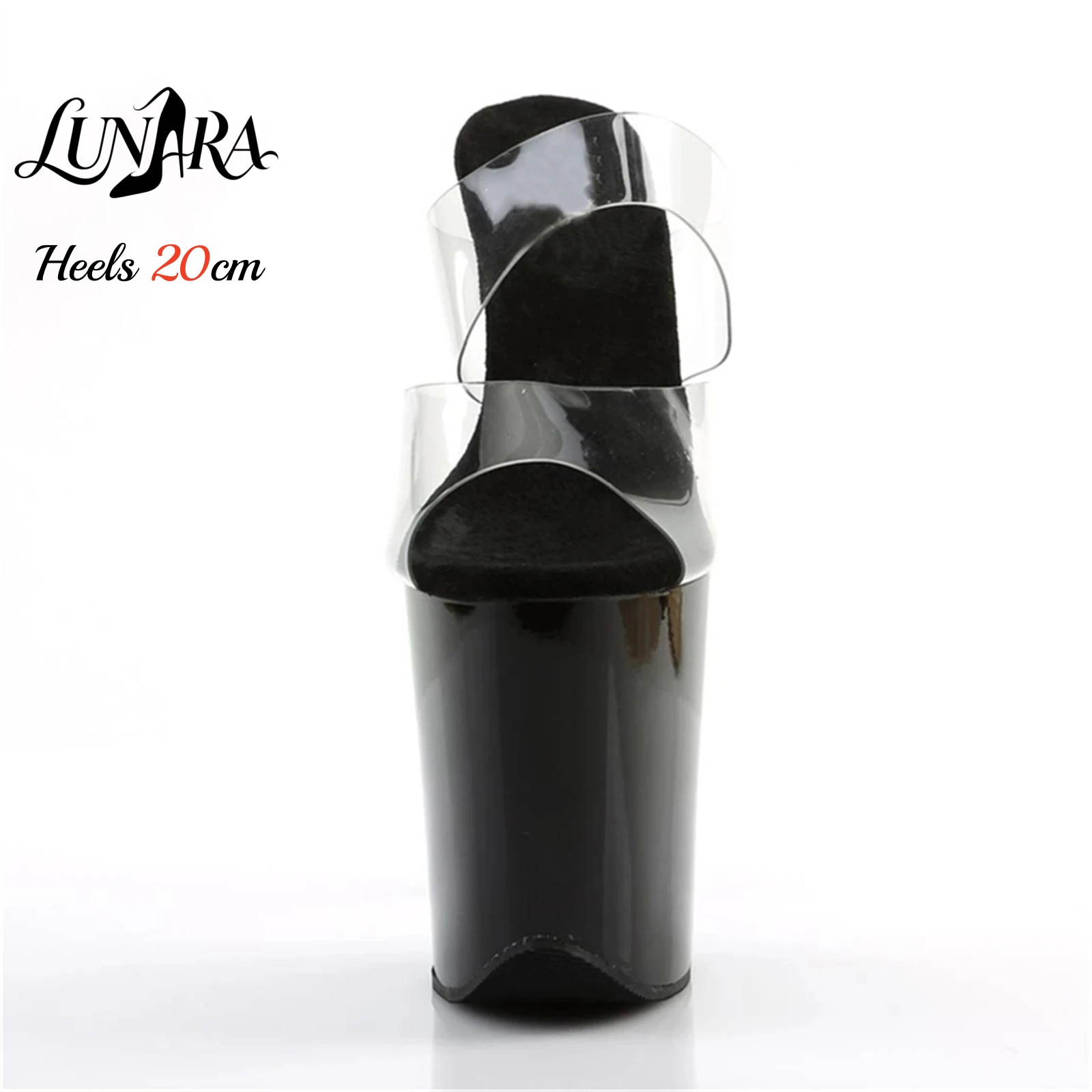 20cm Clear PVC Strappy Ultra H - đánh giá và giá Sandal Strappy Heeled