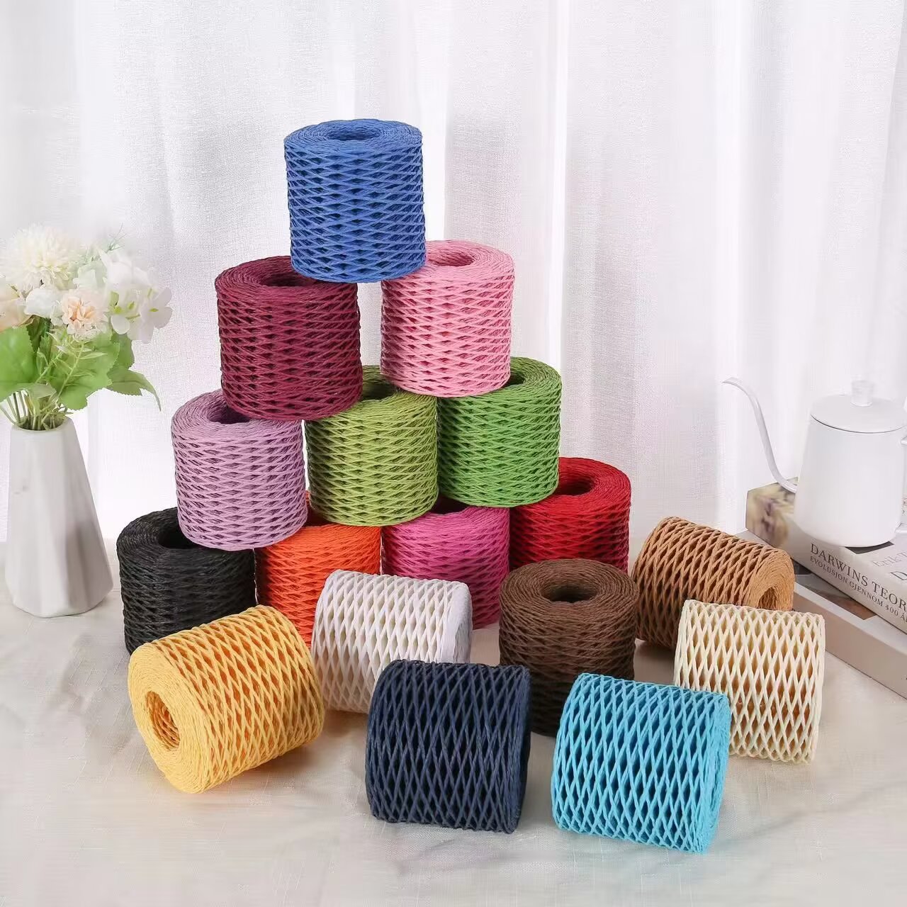 190g Raffia Yarn, Straw Paper  - đánh giá và giá Crochet Bag Raffia