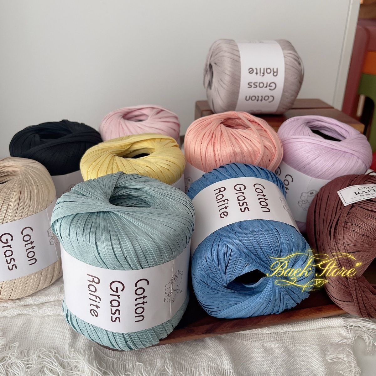 102M/roll Multicolor Raffia Ya - đánh giá và giá Crochet Bag Raffia