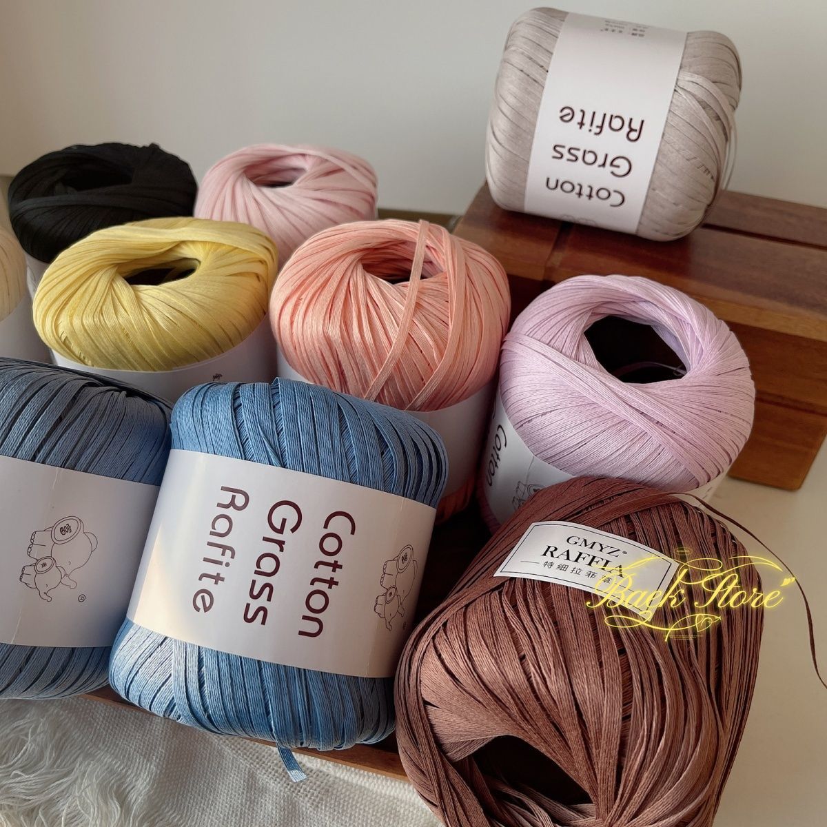102M/roll Multicolor Raffia Ya - đánh giá và giá Crochet Bag Raffia