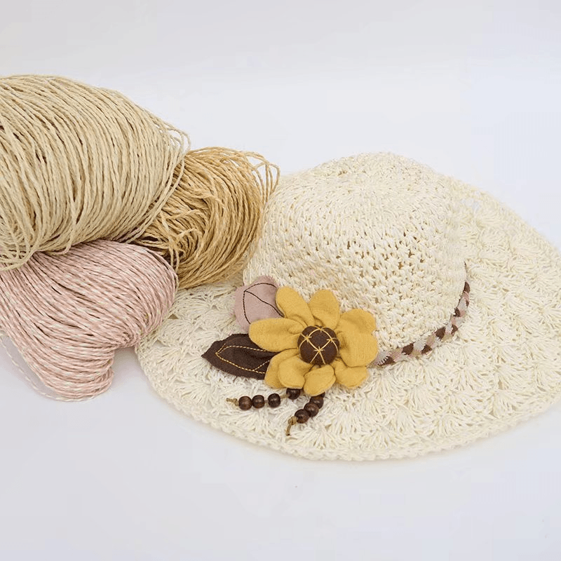 200g 2ply Cotton Raffia Yarn f - đánh giá và giá Crochet Bag Raffia