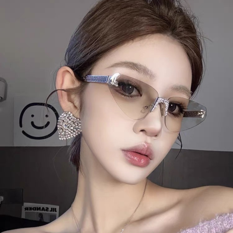 Women's Sexy Cat Eye Rimless R - đánh giá và giá Sunglasses Cat Eye