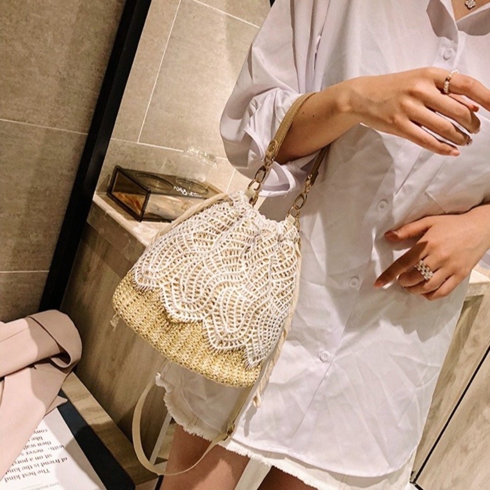 Portable Lace Straw Shoulder B - đánh giá và giá Tote Bag Beach
