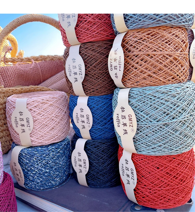 220M/Roll Washable Japanese Pl - đánh giá và giá Crochet Bag Raffia